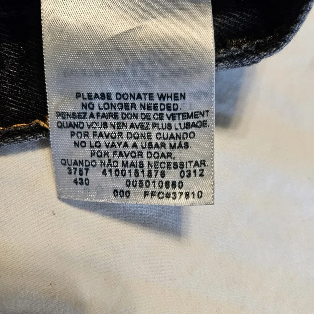 Vintage‎ Levis 501 Jeans Mens 38x34 Black Button Fly Y2k Denim Single Stitch
